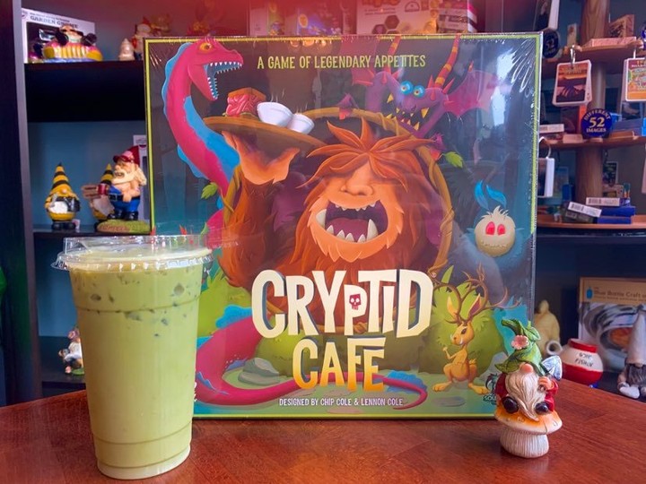 Everyone knows an excellent café comes with delicious coffee, mouth-watering food, and friendly... Cryptids?! Come to the Gnoshery to quench that monstrous sweet tooth with a delightful, green matcha latte while you meet the legendary monsters of the Cryptid Café! 

 #doorcounty #boardgames #sturgeonbay #boardgame #boardgamegeek #boardgamesofinstagram #boardgamer #gnoshery #cryptid #matchatea #matchalatte