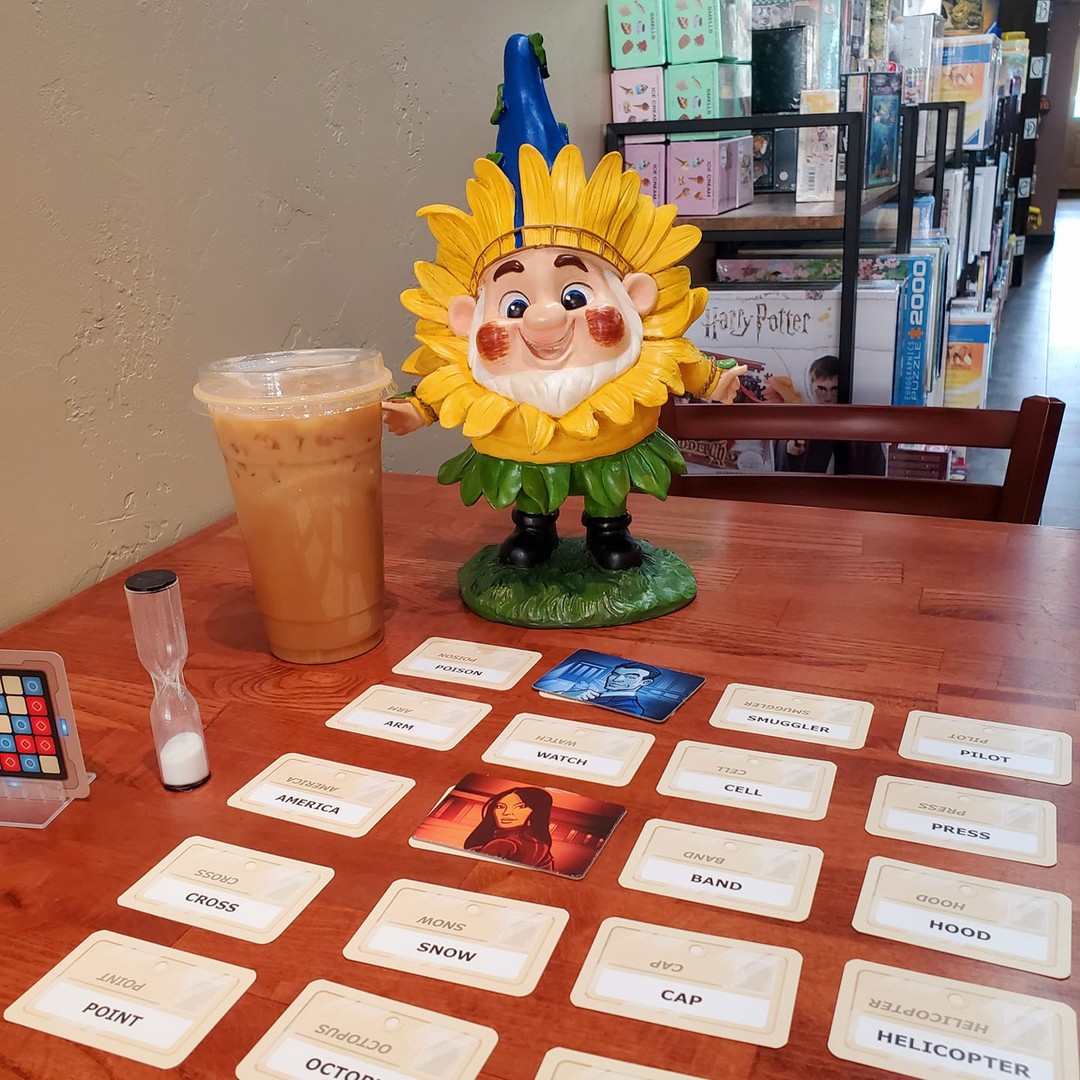 Spring who? Cool off with an iced latte and one of the many games in our Stay and Play library! Do any of you recognize which game Gnomeo here is playing with his banana bread latte? 

#TheGnoshery #GnomeGamesSBY #BoardGameCafe #Gnomes #IcedCoffee #DestinationSturgeonBay
