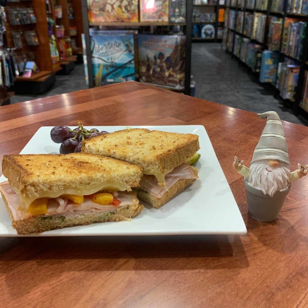 Come stop in for lunch and try one of our customer favorites, the Turkey Pesto! This savory sandwich comes with delicious ingredients such as turkey, roasted red peppers, provolone, red onion, and pesto!

#TheGnoshery #Gnomegames